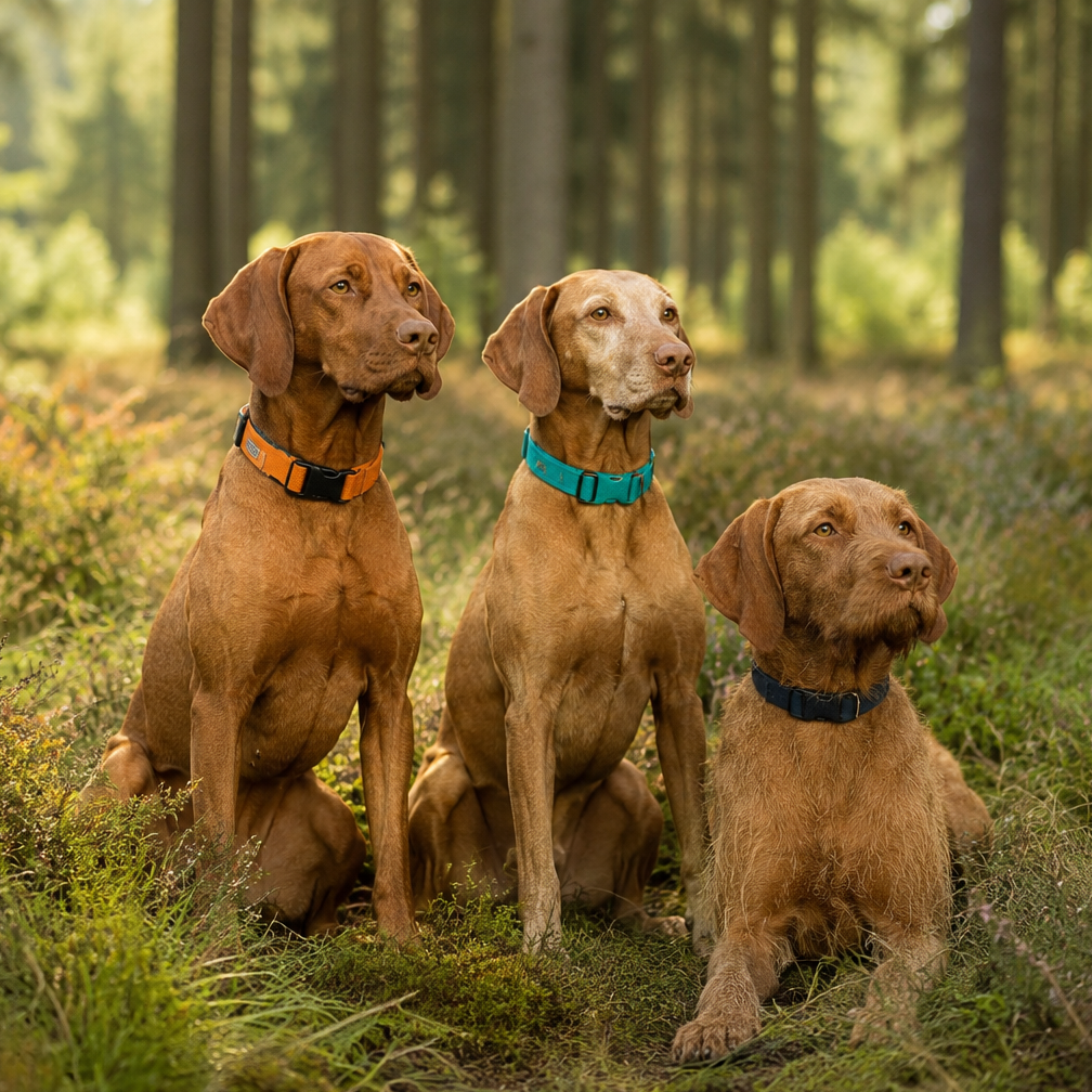 Jagdhunde Magyar Vizsla Kurzhaar und Drahthaar im Revier